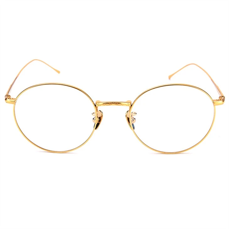 Retro Round Light Weight Titanium Eyeglass Frames